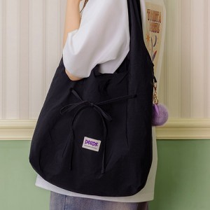 PEEPS Soft Ribbon Bag 리본숄더백 BLACK