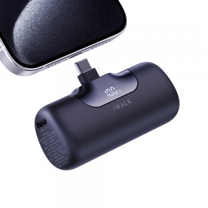 아이워크 iWALK 도킹형 미니 보조배터리 PD 22.5W 초고속충전 5500mAh C타입 일체형 아이폰 갤럭시 휴대용 LED잔량표시