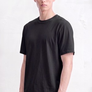 그레인 코튼 세미오버핏 크루넥 티셔츠